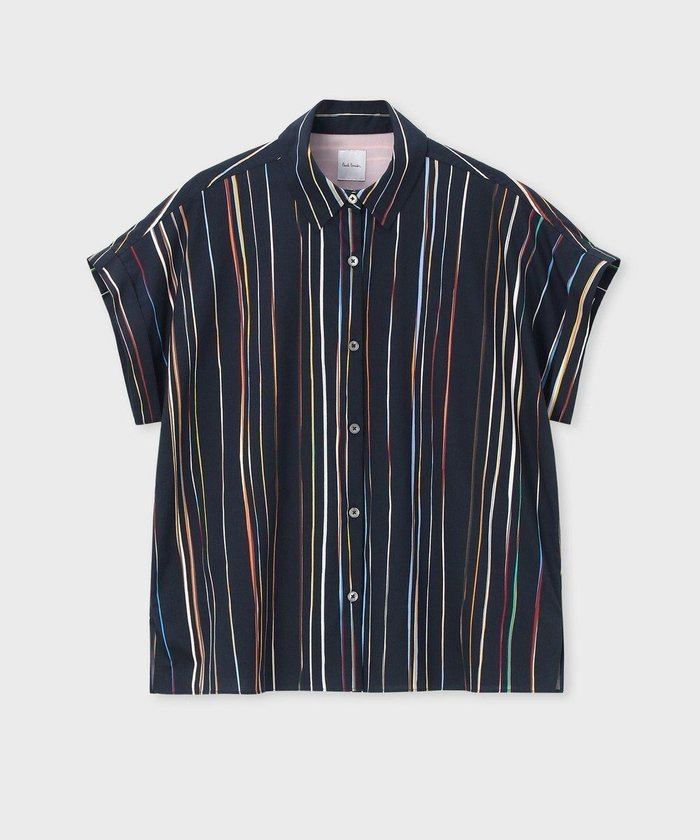 【ポール スミス/Paul Smith】の【洗える】Signature Pinstripe 半袖シャツ インテリア・キッズ・メンズ・レディースファッション・服の通販 founy(ファニー) https://founy.com/ ファッション Fashion レディースファッション Fashion for Women トップス・カットソー Cut & Sew Tops シャツ・ブラウス・オフィスカジュアル Elegant Blouses & Button-Ups おすすめ Recommended / Our Picks シンプル Simple, Minimal プリント Print, Printed Pattern モダン Modern, Contemporary リラックス Relax, Relaxed Fit ワーク Workwear, Utility Style エレガント 上品 Elegant 再入荷 Restock / Back in Stock 半袖 Short Sleeve, Half Sleeve 夏 Summer S/S・春夏 SS, Spring/Summer, Warm Season 洗える Machine Washable A/W・秋冬 Autumn/Winter 羽織 Haori, Light Jacket |ID: prp329100004576537 ipo3291000000032411593