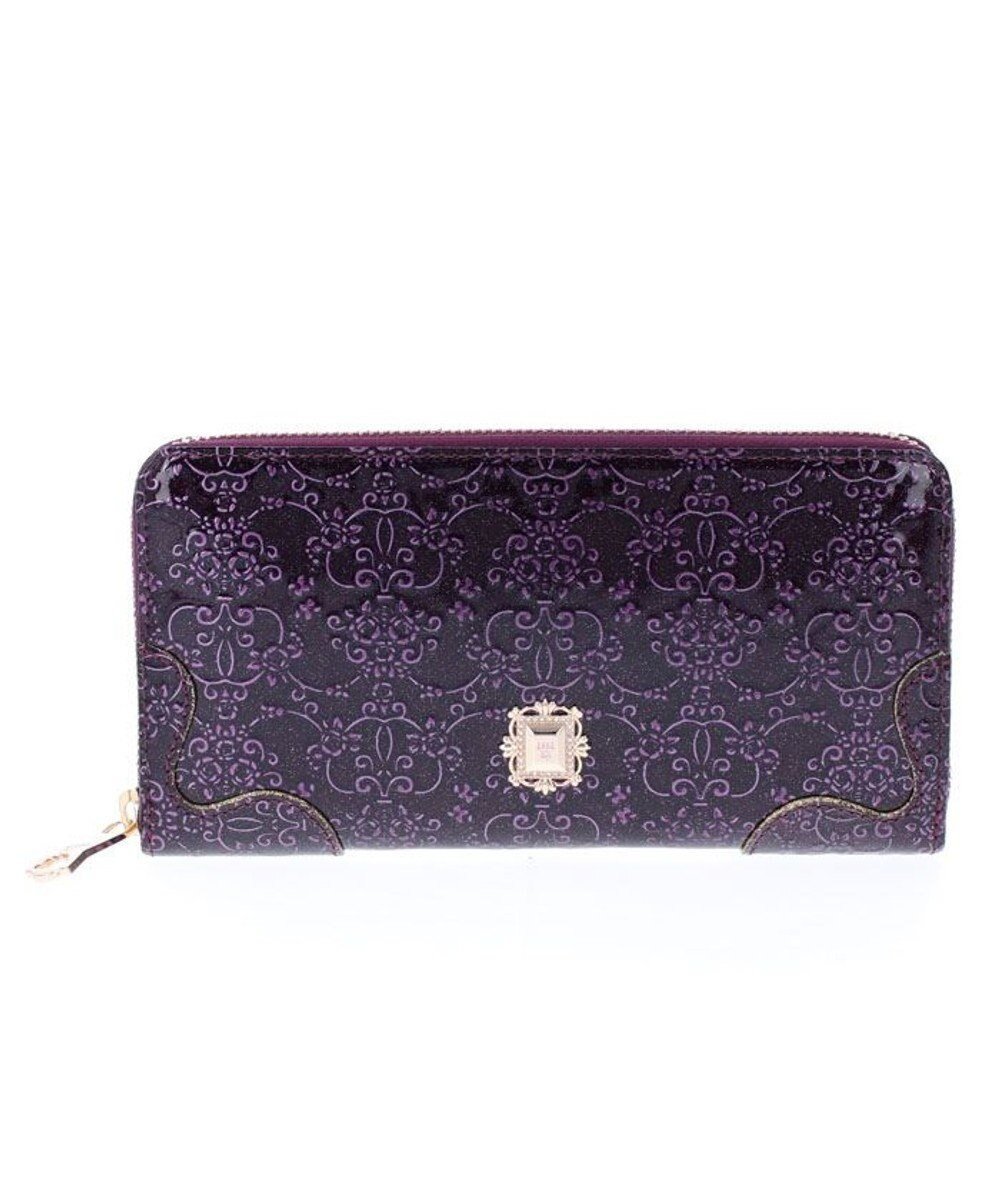 【アナスイ/ANNA SUI】のルーミー ラウンドファスナー長財布 インテリア・キッズ・メンズ・レディースファッション・服の通販 founy(ファニー) 　ファッション　Fashion　レディースファッション　WOMEN　財布　Wallets　エナメル　Enamel　ストーン　Stone　ブローチ　Brooch　ラウンド　Round　定番　Standard　財布　Wallet　パープル|ID: prp329100004576557 ipo3291000000032411833
