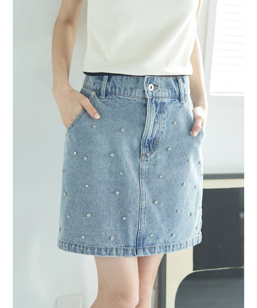 【アースミュージックアンドエコロジー/earth music&ecology】のビジューデニムミニスカート 人気、トレンドファッション・服の通販 founy(ファニー) ファッション Fashion レディースファッション Fashion for Women スカート Skirts デニムスカート・カジュアルスカート Denim Skirts ミニスカート Mini Skirts おすすめ Recommended / Our Picks カットソー Cut and Sewn Top デニム Denim, Jeans Material ビジュー Bijou, Jewel-like Accent ポケット Pocket, Pocket Detail 夏 Summer 春 Spring S/S・春夏 SS, Spring/Summer, Warm Season other-1|ID: prp329100004576712 ipo3291000000034252134