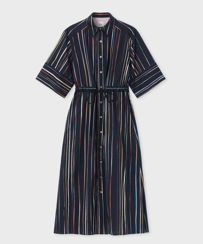 【ポール スミス/Paul Smith】の【洗える】Signature Pinstripe シャツワンピース インテリア・キッズ・メンズ・レディースファッション・服の通販 founy(ファニー) https://founy.com/ ファッション Fashion レディースファッション Fashion for Women ワンピース Dresses シャツワンピース / 1枚で着映えコーデ Shirt Dresses おすすめ Recommended / Our Picks プリント Print, Printed Pattern ワイド Wide, Wide Fit ワーク Workwear, Utility Style エレガント 上品 Elegant 半袖 Short Sleeve, Half Sleeve 夏 Summer S/S・春夏 SS, Spring/Summer, Warm Season 洗える Machine Washable A/W・秋冬 Autumn/Winter |ID: prp329100004576714 ipo3291000000032413349
