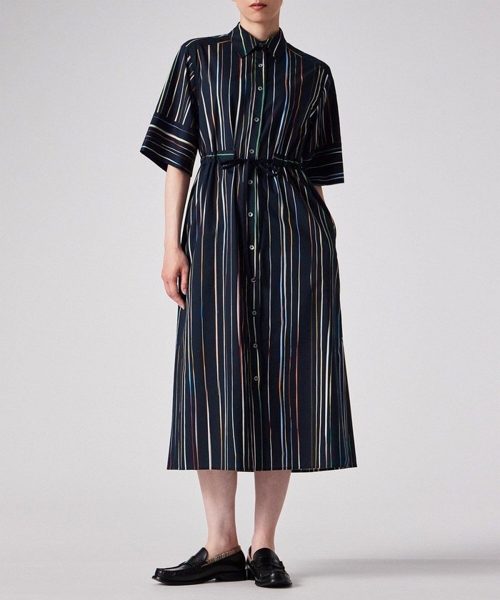 【ポール スミス/Paul Smith】の【洗える】Signature Pinstripe シャツワンピース インテリア・キッズ・メンズ・レディースファッション・服の通販 founy(ファニー) https://founy.com/ ファッション Fashion レディースファッション Fashion for Women ワンピース Dresses シャツワンピース / 1枚で着映えコーデ Shirt Dresses おすすめ Recommended / Our Picks プリント Print, Printed Pattern ワイド Wide, Wide Fit ワーク Workwear, Utility Style エレガント 上品 Elegant 半袖 Short Sleeve, Half Sleeve 夏 Summer S/S・春夏 SS, Spring/Summer, Warm Season 洗える Machine Washable A/W・秋冬 Autumn/Winter |ID: prp329100004576714 ipo3291000000033372853