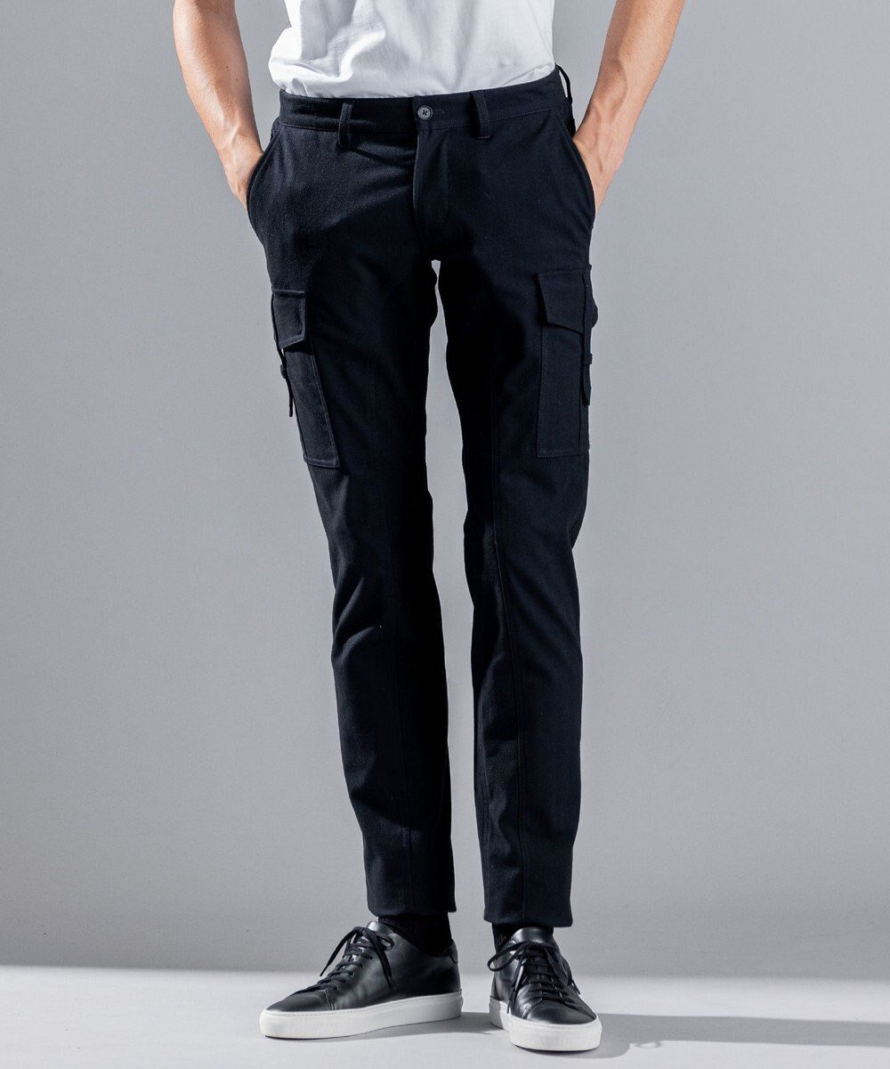 【ジョゼフ オム/JOSEPH HOMME / MEN】のソフトヘリンボンストレッチ / CIGAR CARGO インテリア・キッズ・メンズ・レディースファッション・服の通販 founy(ファニー) 　ファッション　Fashion　メンズファッション　Fashion for Men　ボトムス　Bottoms　ストレッチ　Stretch, Stretchy Fabric　ストレート　Straight, Straight Cut　スリム　Slim, Slim Fit　ワーク　Workwear, Utility Style　エレガント 上品　Elegant　冬　Winter / This Winter　A/W・秋冬　Autumn/Winter　ネイビー系|ID: prp329100004576737 ipo3291000000033474707