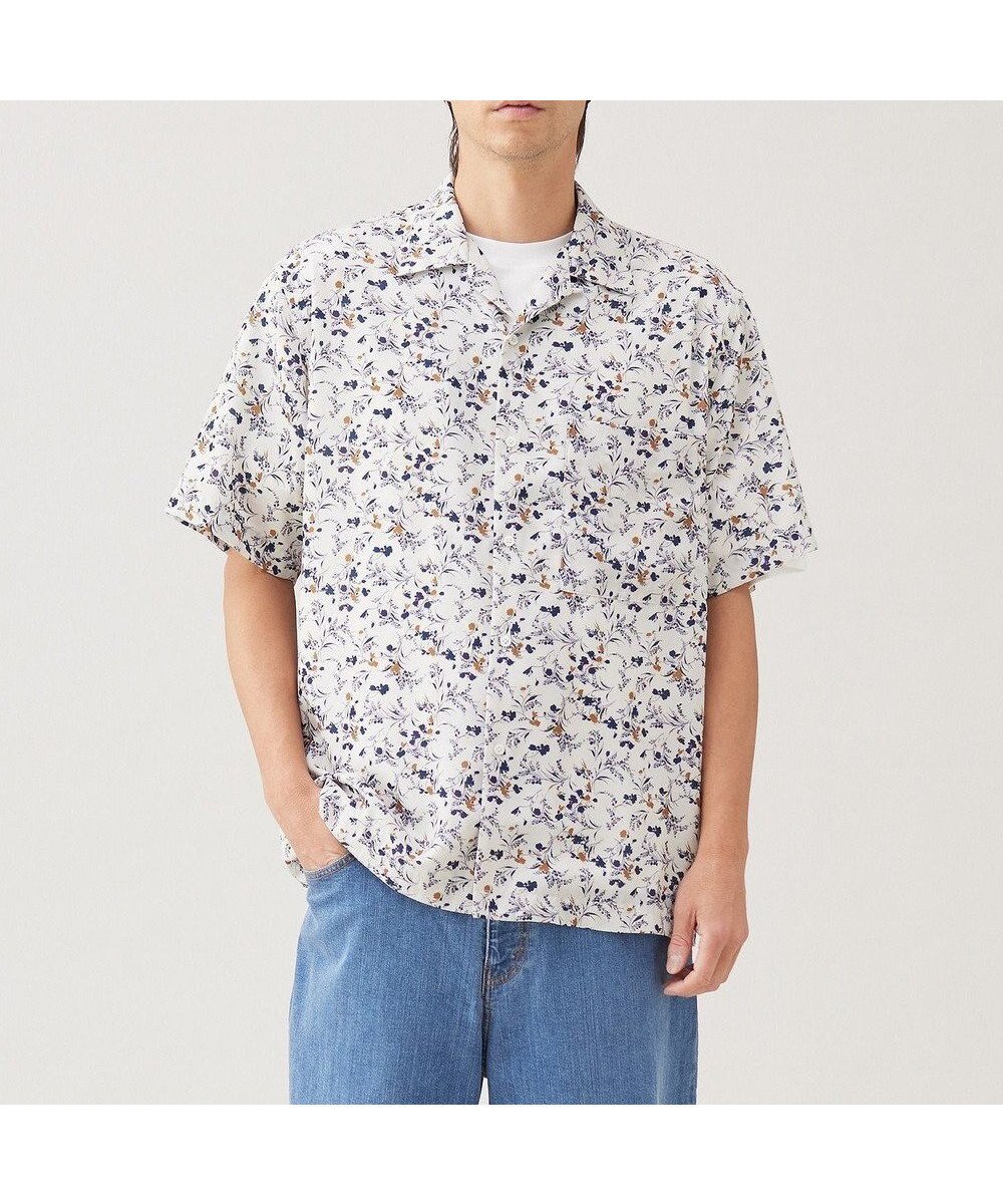 【アンフィーロ/UNFILO / MEN】の【撥水】ボタニカルプリント オープンカラーシャツ【ギフトにもおすすめ】 人気、トレンドファッション・服の通販 founy(ファニー) 　ファッション　Fashion　メンズファッション　Fashion for Men　トップス・カットソー　Cut & Sew Tops　メンズシャツ　Shirts　おすすめ　Recommended / Our Picks　ギフト プレゼント　Gift / Present　コレクション　Collection, Seasonal Line　ボタニカル　Botanical, Floral Pattern　リラックス　Relax, Relaxed Fit　夏　Summer　春　Spring　S/S・春夏　SS, Spring/Summer, Warm Season　 other-1|ID: prp329100004576743 ipo3291000000034177410
