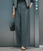 【23区/NIJYUSANKU】の【セットアップ対応/洗える】コットンリネン オックスストレッチ ワイド パンツ ブラックシャンブレー|ID: prp329100004576752 ipo3291000000032645258