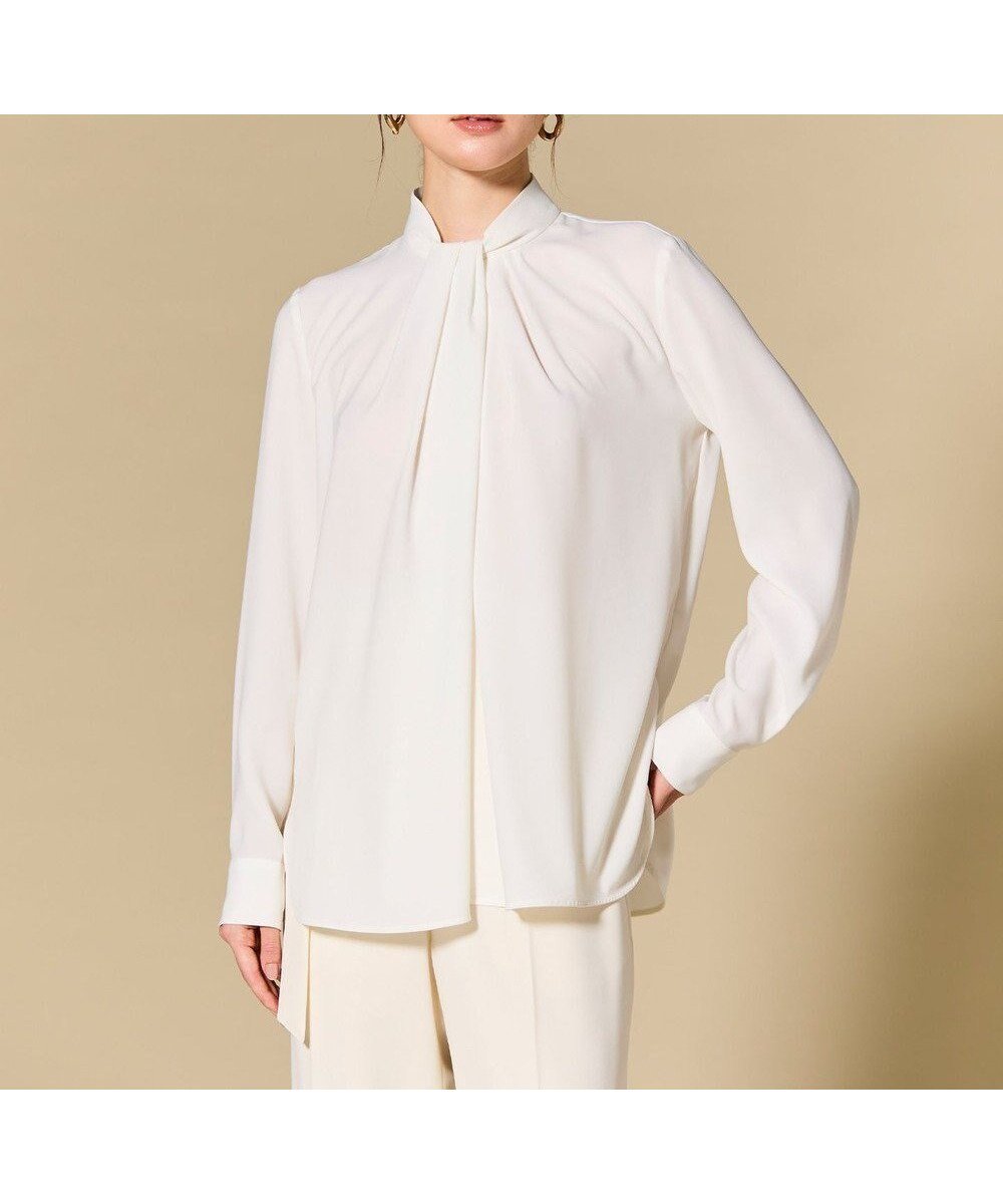 【ベイジ,/BEIGE,】のANITA / ロングスリーブタックブラウス インテリア・キッズ・メンズ・レディースファッション・服の通販 founy(ファニー) ファッション Fashion レディースファッション Fashion for Women トップス・カットソー Cut & Sew Tops シャツ・ブラウス・オフィスカジュアル Elegant Blouses & Button-Ups とろみ Fluid, Flowy Fabric インナー Innerwear カフス Cuff Design サテン Satin, Glossy Fabric ジャケット Jacket, Outerwear ストレッチ Stretch, Stretchy Fabric セレモニー Ceremony ドレープ Drape, Draping Fabric ビジネス 仕事 通勤 Business / Work / Commuting 夏 Summer 定番 Standard, Basic Item S/S・春夏 SS, Spring/Summer, Warm Season A/W・秋冬 Autumn/Winter 長袖 Long Sleeve, Full Sleeve White|ID: prp329100004576755 ipo3291000000034569274