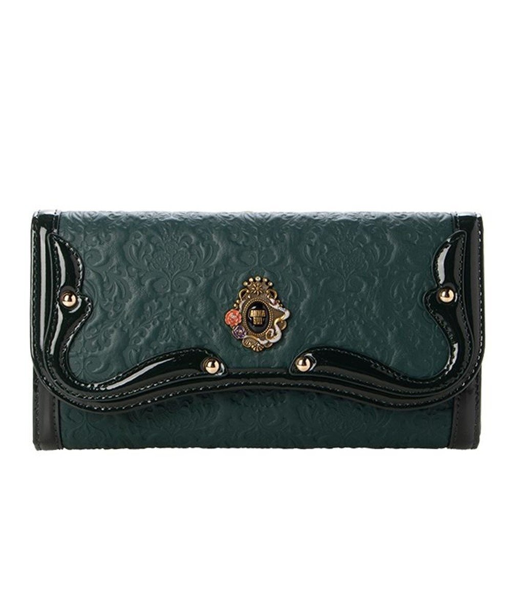 【アナスイ/ANNA SUI】のセルパン 口金長財布 インテリア・キッズ・メンズ・レディースファッション・服の通販 founy(ファニー) 　ファッション　Fashion　レディースファッション　Ladies' Fashion Online　財布　Wallets　アンティーク　Antique　エナメル　Enamel　ジュエリー　Jewelry　ブローチ　Brooch　モチーフ　Motif　人気　Popularity　財布　Wallet　グリーン|ID: prp329100004576762 ipo3291000000032663276