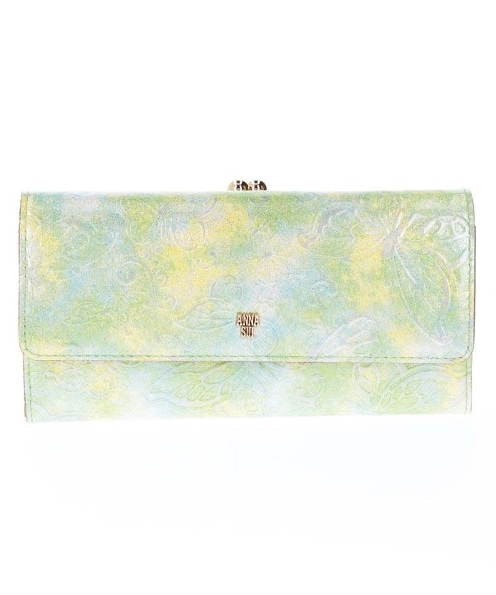 【アナスイ/ANNA SUI】のパピヨン 口金長財布 インテリア・キッズ・メンズ・レディースファッション・服の通販 founy(ファニー) 　ファッション　Fashion　レディースファッション　Ladies' Fashion Online　財布　Wallets　エナメル　Enamel　バタフライ　Butterfly　プリント　Print　ローズ　Rose　財布　Wallet　グリーン|ID: prp329100004576765 ipo3291000000032550866