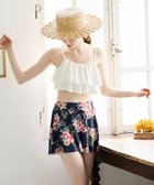 【三愛水着楽園/San-ai Resort】のフリルトップス3点セット 9M 【San-ai Resort(サンアイリゾート)】 ホワイト×ネイビー|ID: prp329100004576767 ipo3291000000032721273