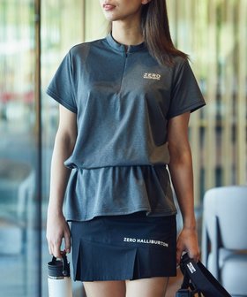 【ゼロハリバートン/ZERO HALLIBURTON】のロングハーフジップシャーリングシャツ 82833 レディーW4S2 スゴルフ 人気、トレンドファッション・服の通販 founy(ファニー) ファッション Fashion レディースファッション Fashion for Women トップス・カットソー Cut & Sew Tops シャツ・ブラウス・オフィスカジュアル Elegant Blouses & Button-Ups ロングTシャツ・Tシャツ Longline T-Shirts & Tees カットソー・ベーシックTシャツ Cut-and-Sewn Tops / Stretch Tees & Basics カットソー Cut and Sewn Top ゴルフ Golf シンプル Simple, Minimal ドローコード Drawcord, Drawstring Cord プリント Print, Printed Pattern 再入荷 Restock / Back in Stock 夏 Summer 定番 Standard, Basic Item 春 Spring S/S・春夏 SS, Spring/Summer, Warm Season |ID:prp329100004576789