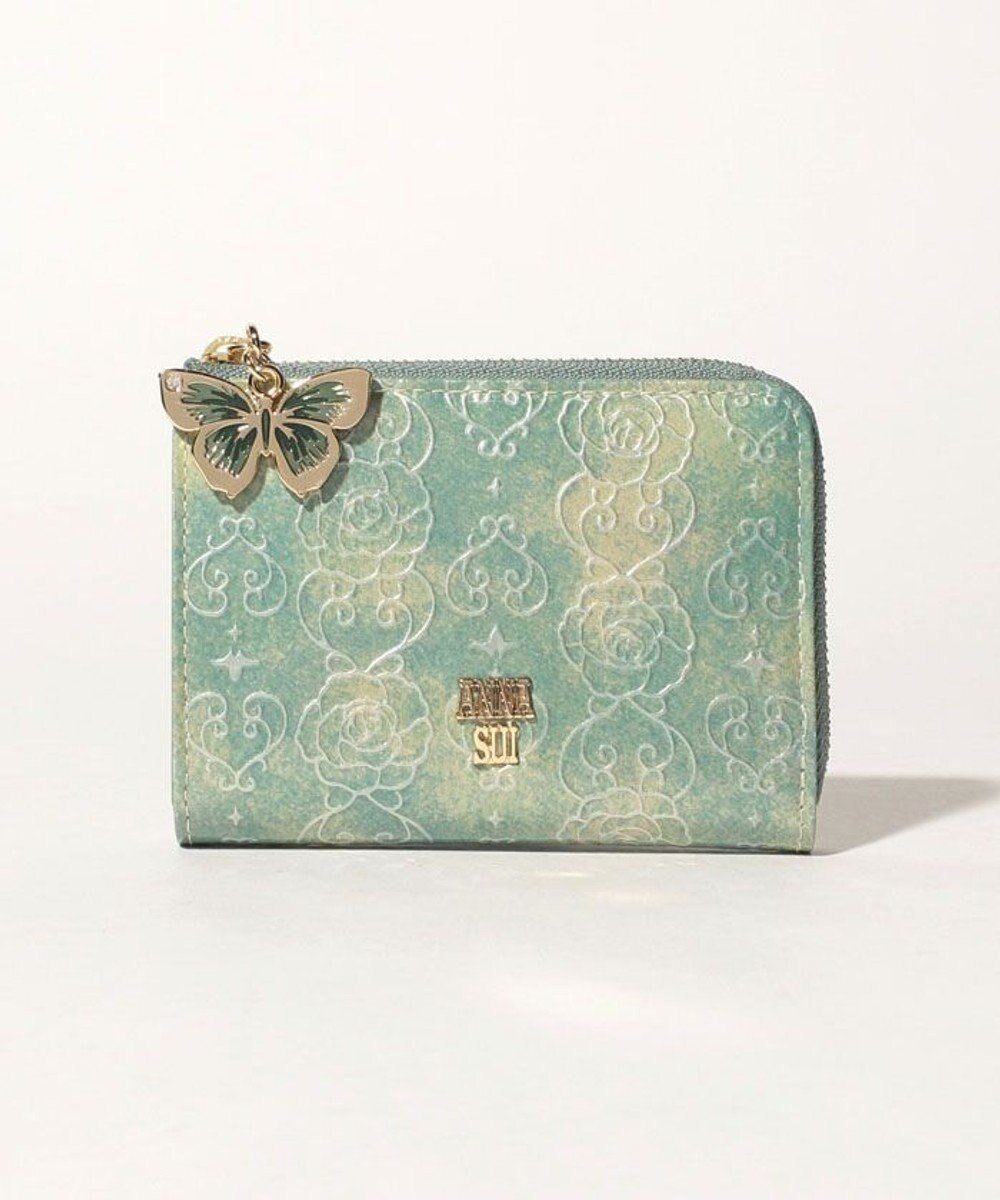 【アナスイ/ANNA SUI】のローズハート マルチケース インテリア・キッズ・メンズ・レディースファッション・服の通販 founy(ファニー) 　ファッション　Fashion　レディースファッション　Ladies' Fashion Online　財布　Wallets　エナメル　Enamel　チャーム　Charm　バタフライ　Butterfly　プリント　Print　ローズ　Rose　定番　Standard　財布　Wallet　ミント|ID: prp329100004576797 ipo3291000000032647552