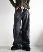 【ウィゴー/WEGO】のドロストコードフレアデニム ブラック|ID: prp329100004576822 ipo3291000000034310116