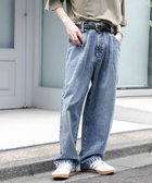 【ウィゴー/WEGO】の【ユニセックス着用ITEM/ウエストゴム/SMLサイズ展開】デニムルーズテーパードパンツ デニム中濃加工色|ID: prp329100004576839 ipo3291000000033577734