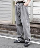 【ウィゴー/WEGO】の【ユニセックス着用ITEM/ウエストゴム/SMLサイズ展開】デニムルーズテーパードパンツ グレー|ID: prp329100004576839 ipo3291000000033577735