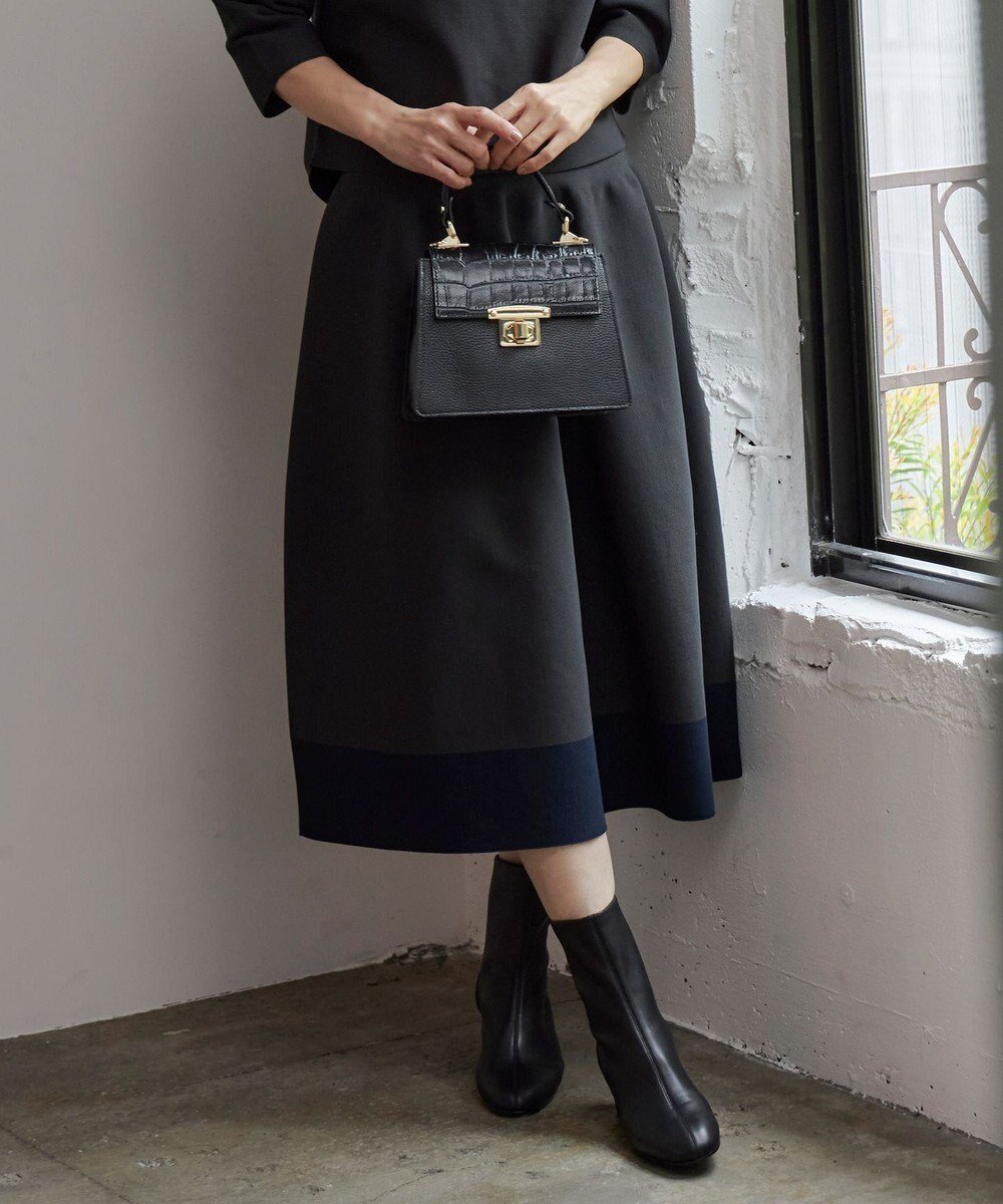 【自由区/JIYU-KU】の【洗える】ポリエステルホールガーメント スカート インテリア・キッズ・メンズ・レディースファッション・服の通販 founy(ファニー) ファッション Fashion レディースファッション Fashion for Women スカート Skirts おすすめ Recommended / Our Picks シンプル Simple, Minimal ストレッチ Stretch, Stretchy Fabric セットアップ Set-Up, Coordinated Outfit フォルム Silhouette, Form ホールガーメント WholeGarment, Seamless Knit 洗える Machine Washable A/W・秋冬 Autumn/Winter 軽量 Lightweight, Ultra Light アッシュ×ネイビー|ID: prp329100004576910 ipo3291000000033617819