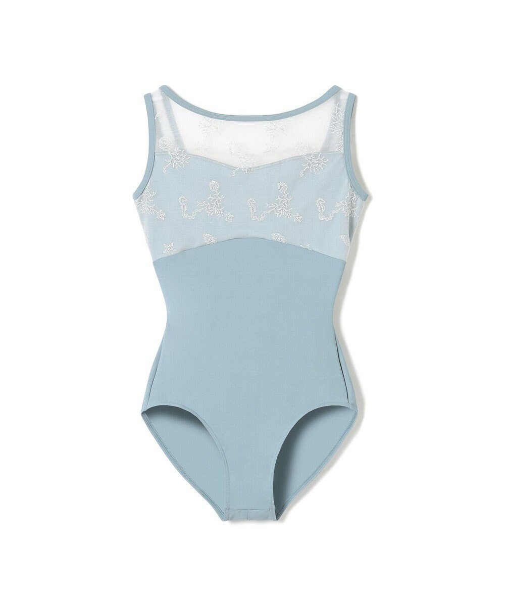 【チャコット/Chacott】のノースリーブレオタード インテリア・キッズ・メンズ・レディースファッション・服の通販 founy(ファニー) 　ファッション　Fashion　レディースファッション　Ladies' Fashion Online　トップス・カットソー　Tops/Tshirt　キャミソール / ノースリーブ　No Sleeves　シンプル　Simple　ノースリーブ　No Sleeve　ボーダー　Border　モチーフ　Motif　夏　Summer　ターコイズブルー|ID: prp329100004576920 ipo3291000000032415920