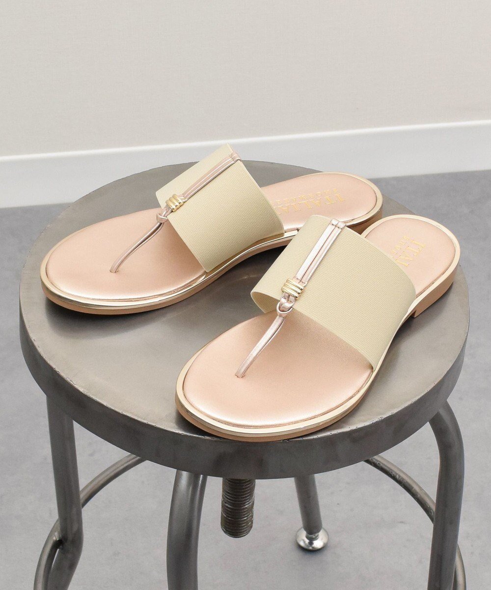 【インター ショシュール/INTER-CHAUSSURES】の【ITALIAN SHOEMAKERS】メタルモチーフトングサンダル インテリア・キッズ・メンズ・レディースファッション・服の通販 founy(ファニー) 　ファッション　Fashion　レディースファッション　Ladies' Fashion Online　おすすめ　Recommend　イタリア　Italy　サンダル　Sandals　シューズ　Shoes　人気　Popularity　夏　Summer　旅行　Travel　春　Spring　S/S・春夏　Ss・Spring/Summer　ゴールド|ID: prp329100004576937 ipo3291000000032416059
