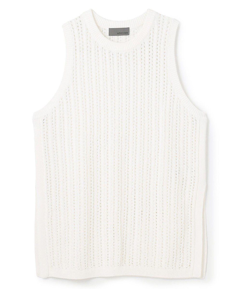 【アンクレイヴ/uncrave】のシースルーケーブルニット ノースリーブトップス インテリア・キッズ・メンズ・レディースファッション・服の通販 founy(ファニー) 　ファッション　Fashion　レディースファッション　WOMEN　トップス・カットソー　Tops/Tshirt　ニット　Knit Tops　キャミソール / ノースリーブ　No Sleeves　インナー　Inner　春　Spring　セットアップ　Set Up　セーター　Sweater　タンク　Tank　ノースリーブ　No Sleeve　メッシュ　Mesh　S/S・春夏　Ss・Spring/Summer　NEW・新作・新着・新入荷　New Arrivals　おすすめ　Recommend　夏　Summer　オフ|ID: prp329100004576945 ipo3291000000032416111