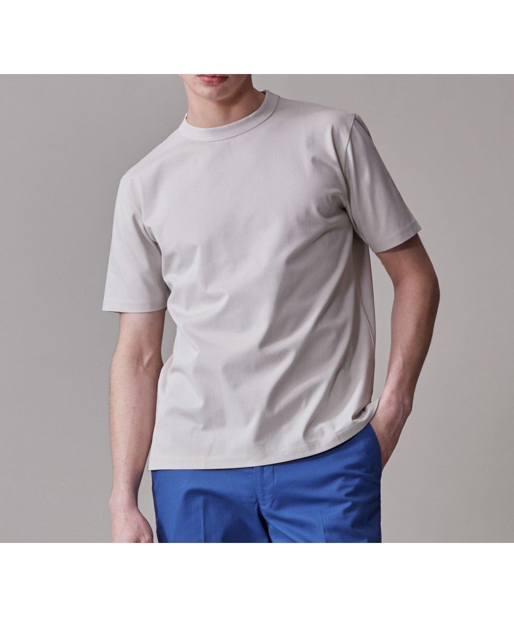 【ジェイ プレス/J.PRESS / MEN】のシルクのような光沢感の上品Tシャツ【UVカット / 接触冷感 / 吸水速乾】【J.PRESS PREMIUM JERSEY】ポンチクルーネック Tシャツ インテリア・キッズ・メンズ・レディースファッション・服の通販 founy(ファニー) 　ファッション　Fashion　メンズファッション　Fashion for Men　トップス・カットソー　Cut & Sew Tops　メンズシャツ　Shirts　インナー　Innerwear　春　Spring　カットソー　Cut and Sewn Top　吸水　Absorbent, Quick-Dry　シルク　Silk, 100% Silk　シンプル　Simple, Minimal　ジャケット　Jacket, Outerwear　なめらか　Smooth, Silky Texture　フィット　Fit, Slim Fit　無地　Plain, Solid Color　レギュラー　Regular, Standard Fit　S/S・春夏　SS, Spring/Summer, Warm Season　おすすめ　Recommended / Our Picks　夏　Summer　エレガント 上品　Elegant　ライトグレー系|ID: prp329100004577831 ipo3291000000033563462