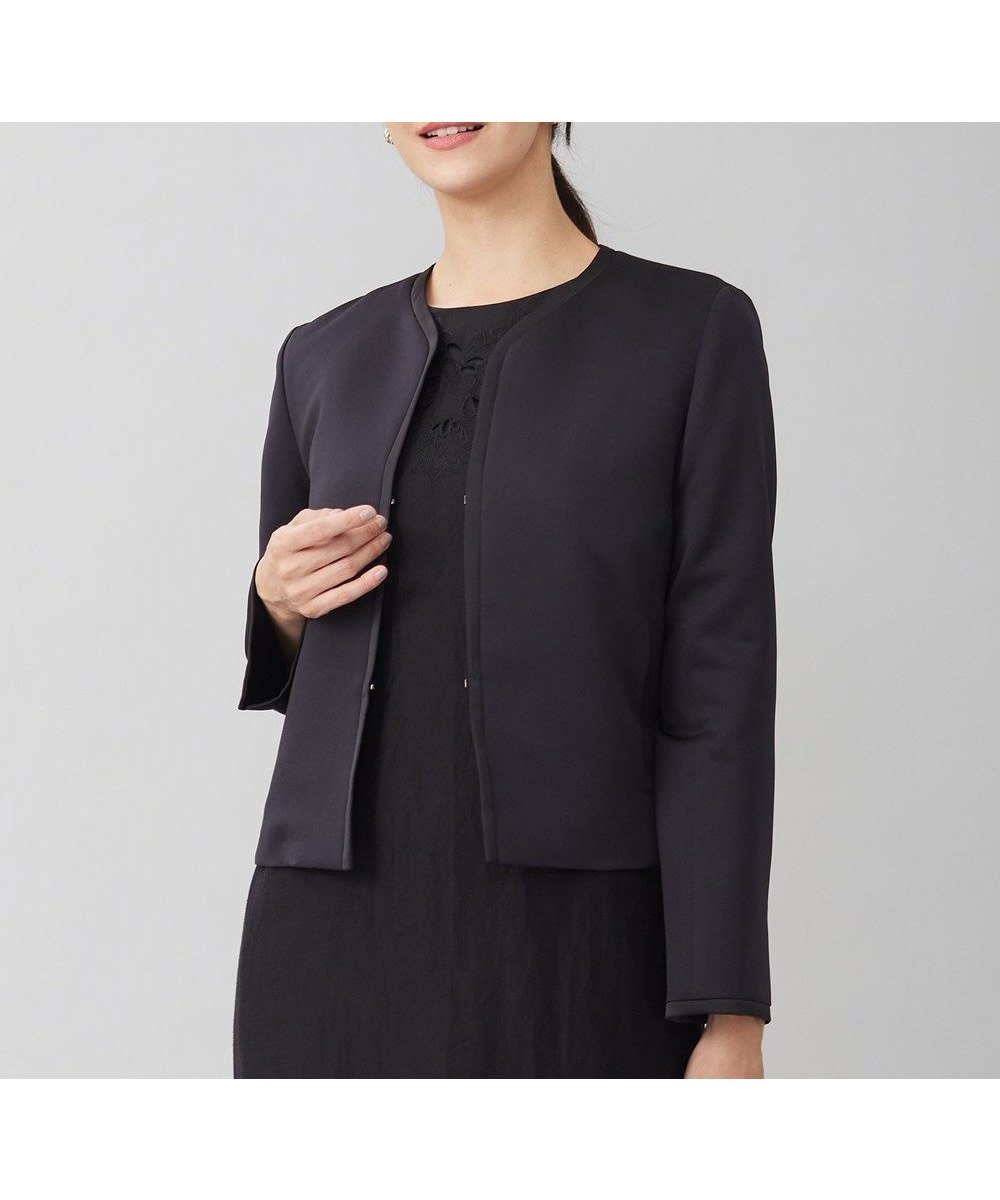 【自由区/JIYU-KU】の【洗える】グログランノーカラー ジャケット 人気、トレンドファッション・服の通販 founy(ファニー) 　ファッション　Fashion　レディースファッション　WOMEN　アウター　Coat Outerwear　ジャケット　Jackets　ノーカラージャケット　No Collar Leather Jackets　インナー　Inner　グログラン　Grosgrain　シルク　Silk　シンプル　Simple　ジャケット　Jacket　セレモニー　Ceremony　ボレロ　Bolero　夏　Summer　春　Spring　S/S・春夏　Ss・Spring/Summer　洗える　Washable　ビジネス 仕事 通勤　Business　 other-1|ID: prp329100004577854 ipo3291000000032425680