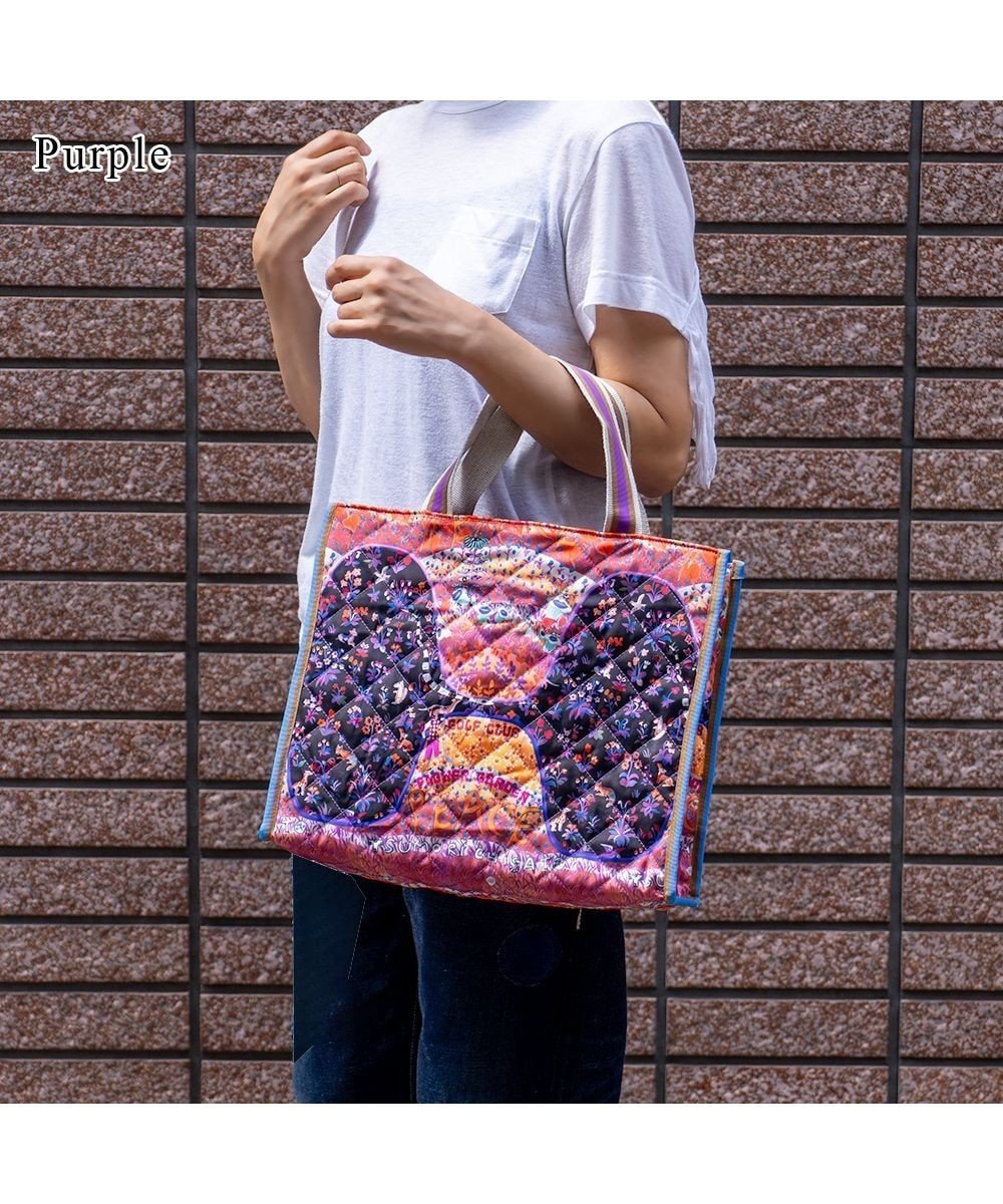 【ツモリチサト キャリー/tsumori chisato CARRY】のガーデンゴルフクラブキルト トートバッグ A4サイズ インテリア・キッズ・メンズ・レディースファッション・服の通販 founy(ファニー) ファッション Fashion レディースファッション Fashion for Women バッグ Bags カラフル Colorful Design ガーデン Garden, Gardening キルト Quilt, Quilted Fabric クラシック Classic, Timeless Style ゴルフ Golf ポケット Pocket, Pocket Detail パープル|ID: prp329100004577883 ipo3291000000033673637