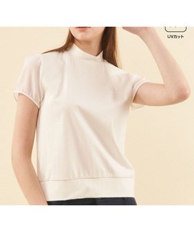 【23区 ゴルフ/NIJYUSANKU GOLF】の【WOMEN】【吸水速乾/UVケア】シアー袖 モックネックシャツ 人気、トレンドファッション・服の通販 founy(ファニー) ファッション Fashion レディースファッション WOMEN トップス・カットソー Tops/Tshirt シャツ/ブラウス Shirts/Blouses ロング / Tシャツ T-Shirts カットソー Cut and Sewn 春 Spring カットソー Cut And Sew 吸水 Water Absorption シアー Sheer シフォン Chiffon ジョーゼット Georgette ストーン Stone 人気 Popularity ボトム Bottom モノトーン Monotone S/S・春夏 Ss・Spring/Summer 夏 Summer エレガント 上品 Elegant ゴルフ Golf |ID:prp329100004577892