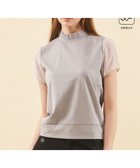 【23区 ゴルフ/NIJYUSANKU GOLF】の【WOMEN】【吸水速乾/UVケア】シアー袖 モックネックシャツ ライトグレー系|ID: prp329100004577892 ipo3291000000033488402