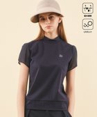 【23区 ゴルフ/NIJYUSANKU GOLF】の【WOMEN】【吸水速乾/UVケア】シアー袖 モックネックシャツ ネイビー系|ID: prp329100004577892 ipo3291000000033488403