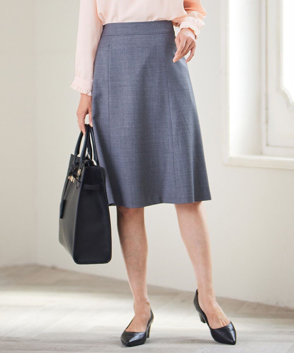 【23区/NIJYUSANKU】の【セットアップ対応/新色追加】ラフィーネウール フレアスカート インテリア・キッズ・メンズ・レディースファッション・服の通販 founy(ファニー) 　ファッション　Fashion　レディースファッション　Fashion for Women　セットアップ　Matching Sets　スカート・ミニ/ミディ/マキシ　Skirts / Mini, Midi & Maxi Skirts　スカート　Skirts　Aライン・フレアスカート　A-Line & Flared Skirts　ジャケット　Jacket, Outerwear　スーツ　Suit, Formalwear　セットアップ　Set-Up, Coordinated Outfit　タイトスカート　Pencil Skirt, Tight Skirt　定番　Standard, Basic Item　フレア　Flare, Flared　ベーシック　Basic, Essential　無地　Plain, Solid Color　A/W・秋冬　Autumn/Winter　S/S・春夏　SS, Spring/Summer, Warm Season　夏　Summer　エレガント 上品　Elegant　セレモニー　Ceremony　ビジネス 仕事 通勤　Business / Work / Commuting　グレーミニチェック|ID: prp329100004577946 ipo3291000000033684569