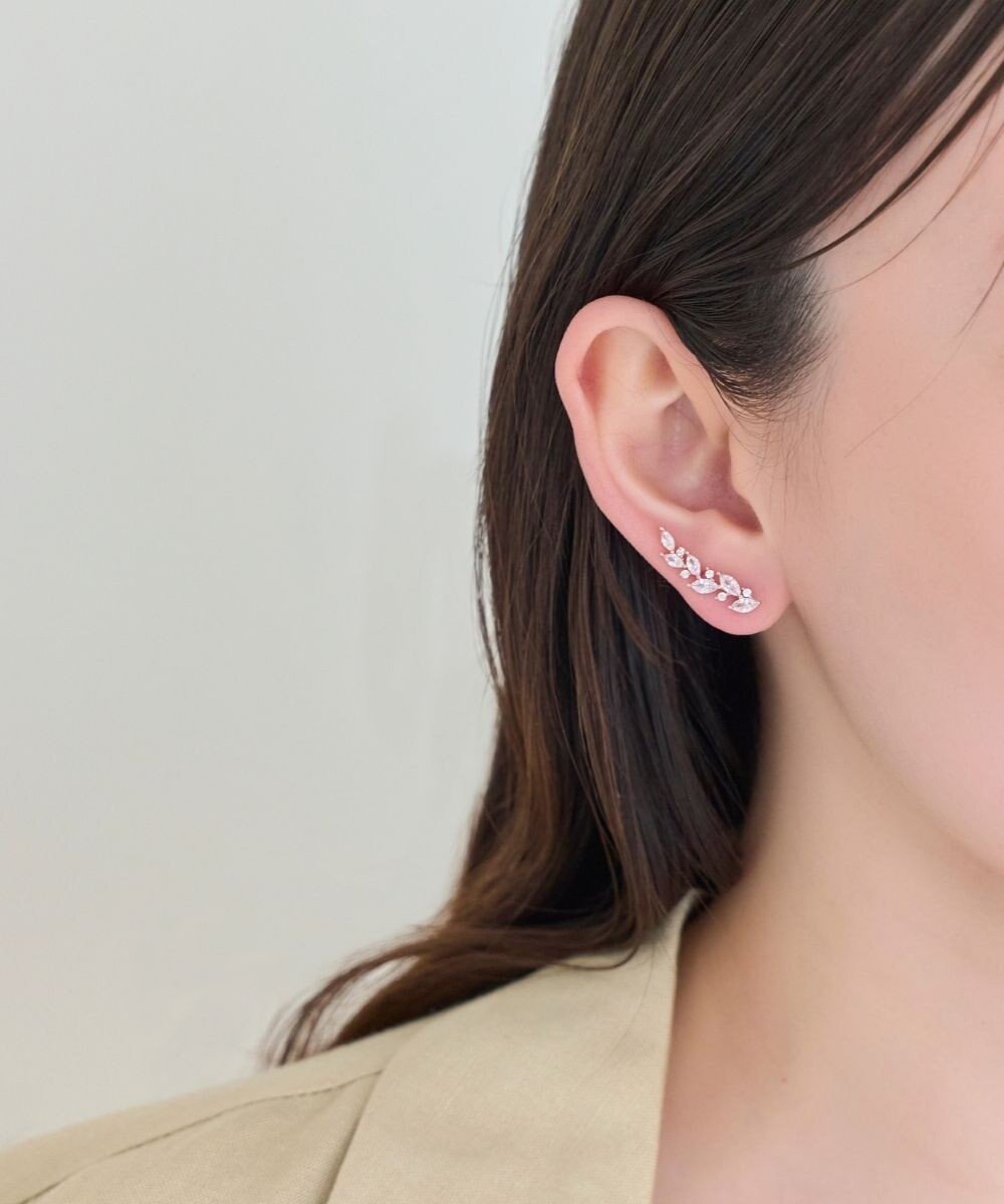 【フィービィー/phoebe】のリーフグレースビジューピアス イヤリング ローズゴールド インテリア・キッズ・メンズ・レディースファッション・服の通販 founy(ファニー) 　ファッション　Fashion　レディースファッション　Fashion for Women　ジュエリー　Jewelry　ファッションリング　Fashion Rings　イヤリング・フープ・ドロップタイプ　Hoop, Drop & Clip Earrings　アクセサリー　Fashion Accessories　イヤリング　Earrings　エレガント 上品　Elegant　モチーフ　Motif, Design Theme　リーフ　Leaf, Botanical Leaf　ローズ　Rose, Rose Motif　ローズゴールド|ID: prp329100004577958 ipo3291000000032515765