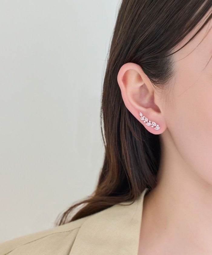 【フィービィー/phoebe】のリーフグレースビジューピアス イヤリング ローズゴールド インテリア・キッズ・メンズ・レディースファッション・服の通販 founy(ファニー) https://founy.com/ ファッション Fashion レディースファッション Fashion for Women ジュエリー Jewelry ファッションリング Fashion Rings イヤリング・フープ・ドロップタイプ Hoop, Drop & Clip Earrings おすすめ Recommended / Our Picks アクセサリー Fashion Accessories イヤリング Earrings エレガント 上品 Elegant モチーフ Motif, Design Theme リーフ Leaf, Botanical Leaf ローズ Rose, Rose Motif |ID: prp329100004577958 ipo3291000000034295341