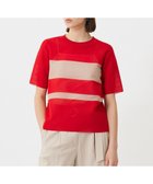 【アイシービー/iCB】の【洗える】 シアースムースボーダー ニット レッド×チノベージュ系|ID: prp329100004577960 ipo3291000000032427075