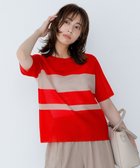 【アイシービー/iCB】の【洗える】 シアースムースボーダー ニット 人気、トレンドファッション・服の通販 founy(ファニー) ファッション Fashion レディースファッション Fashion for Women トップス・カットソー Cut & Sew Tops ニット Knit Tops & Sweaters 春 Spring 洗える Machine Washable シアー Sheer, See-Through ジャケット Jacket, Outerwear ストレッチ Stretch, Stretchy Fabric ストレート Straight, Straight Cut セーター Sweater, Knitwear ダウン Down, Puffer ボトム Bottoms, Lower Wear ボーダー Border, Stripe S/S・春夏 SS, Spring/Summer, Warm Season 夏 Summer エレガント 上品 Elegant 2025年 2025 2025春夏・S/S Spring/Summer 2025 SS25 thumbnail レッド×チノベージュ系|ID: prp329100004577960 ipo3291000000033153707