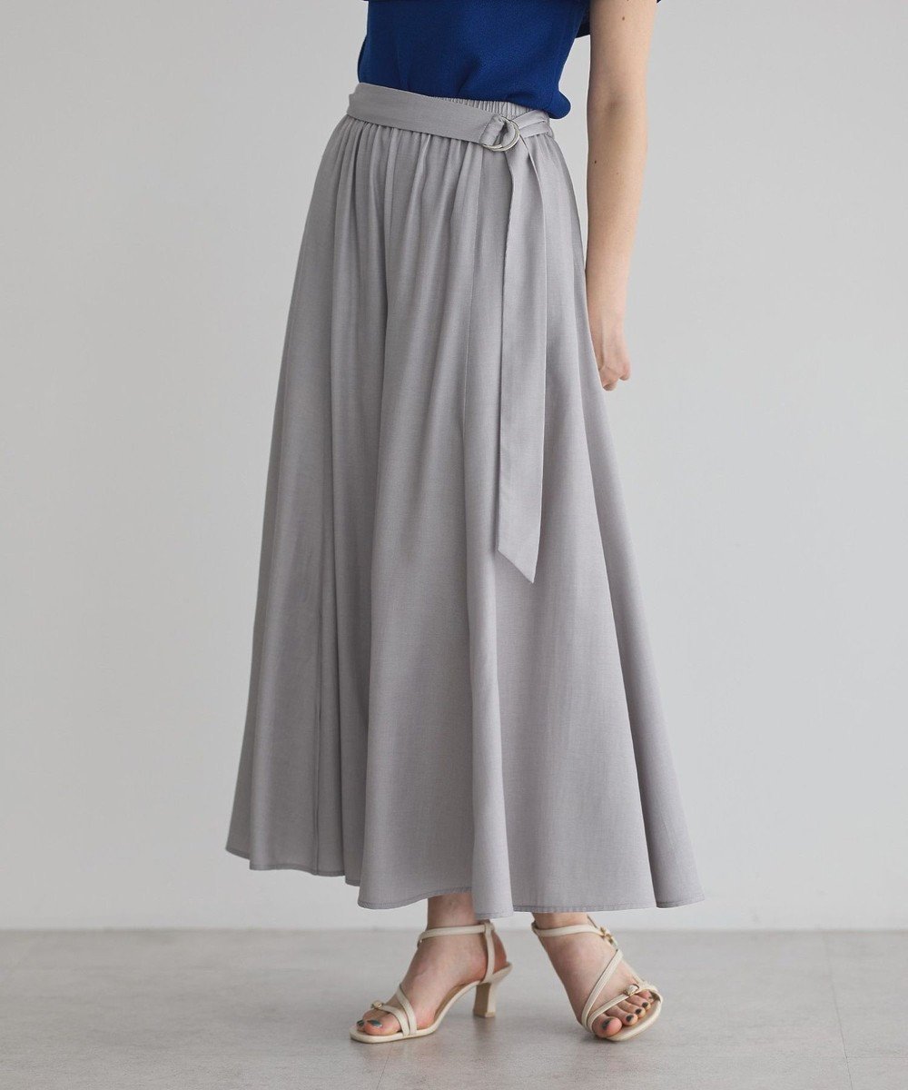 【イェッカ ヴェッカ/YECCA VECCA】のベルトデザインマーメイドスカート インテリア・キッズ・メンズ・レディースファッション・服の通販 founy(ファニー) 　ファッション　Fashion　レディースファッション　Fashion for Women　スカート　Skirts　ベルト&ウエストマーク　Belts & Waist Accessories　おすすめ　Recommended / Our Picks　シャンブレー　Chambray, Denim-Like Fabric　シンプル　Simple, Minimal　スリット　Slit, Slit Detail　フレア　Flare, Flared　ヘムライン　Hemline, Bottom Cut　ポケット　Pocket, Pocket Detail　マーメイド　Mermaid, Fishtail Silhouette　リラックス　Relax, Relaxed Fit　エレガント 上品　Elegant　夏　Summer　春　Spring　S/S・春夏　SS, Spring/Summer, Warm Season　Gray|ID: prp329100004577963 ipo3291000000033657148