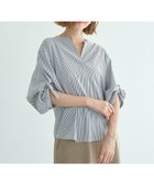 【イェッカ ヴェッカ/YECCA VECCA】の2wayボリューム袖スキッパーブラウス 人気、トレンドファッション・服の通販 founy(ファニー) ファッション Fashion レディースファッション Fashion for Women トップス・カットソー Cut & Sew Tops シャツ・ブラウス・オフィスカジュアル Elegant Blouses & Button-Ups シンプル Simple, Minimal スキッパー Skipper, Open Collar ボトム Bottoms, Lower Wear ポケット Pocket, Pocket Detail ラップ Wrap, Wrap Design 夏 Summer 春 Spring S/S・春夏 SS, Spring/Summer, Warm Season thumbnail Stripe|ID: prp329100004577964 ipo3291000000032427104