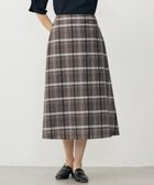 【ジェイ プレス/J.PRESS】の【洗える】シアーチェック スカート ブラウン系|ID: prp329100004577969 ipo3291000000032510880