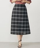【ジェイ プレス/J.PRESS】の【洗える】シアーチェック スカート ブラック系|ID: prp329100004577969 ipo3291000000034295344