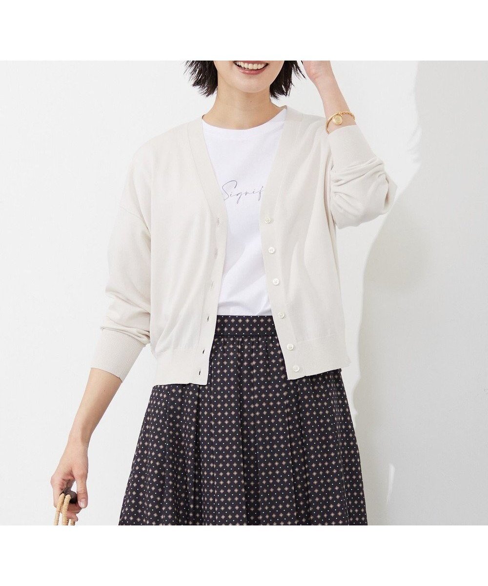 【ジェイ プレス/J.PRESS】の【洗える】 Co/Peライト Vネック ショート カーディガン インテリア・キッズ・メンズ・レディースファッション・服の通販 founy(ファニー) 　ファッション　Fashion　レディースファッション　WOMEN　トップス・カットソー　Tops/Tshirt　カーディガン　Cardigans　Vネック　V-Neck　カーディガン　Cardigan　ショート　Short　スタイリッシュ　Stylish　ストレッチ　Stretch　ツイスト　Twist　バランス　Balance　再入荷　Restock/Back In Stock/Re Arrival　吸水　Water Absorption　夏　Summer　春　Spring　S/S・春夏　Ss・Spring/Summer　洗える　Washable　羽織　Haori　アイボリー系|ID: prp329100004577985 ipo3291000000032427261
