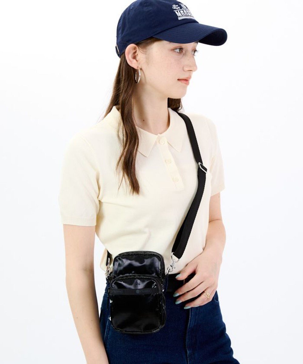 【レスポートサック/LeSportsac】のMINI PHONE BAG/ブラックシャイン 人気、トレンドファッション・服の通販 founy(ファニー) 　ファッション　Fashion　レディースファッション　Fashion for Women　コンパクト　Compact, Small Size　軽量　Lightweight, Ultra Light　ショルダー　Shoulder, Shoulder Strap　シンプル　Simple, Minimal　スポーティ　Sporty, Casual Athletic　スマホ　Smartphone, Mobile Device　財布　Wallet, Purse　トラベル　Travel, Travel Gear　ハンカチ　Handkerchief, Hanky　プリント　Print, Printed Pattern　ポケット　Pocket, Pocket Detail　ポシェット　Pochette, Mini Bag　ポーチ　Pouch, Small Case　無地　Plain, Solid Color　おすすめ　Recommended / Our Picks　旅行　Travel　エレガント 上品　Elegant　スマホショルダーバッグ　Smartphone Shoulder Bag　 other-1|ID: prp329100004578009 ipo3291000000032723356