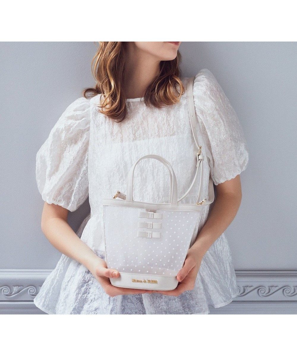 【メゾンドフルール/Maison de FLEUR】のメッシュチュールバッグ インテリア・キッズ・メンズ・レディースファッション・服の通販 founy(ファニー) 　ファッション　Fashion　レディースファッション　Fashion for Women　バッグ　Bags　おすすめ　Recommended / Our Picks　サンダル　Sandals, Summer Shoes　ショルダー　Shoulder, Shoulder Strap　チュール　Tulip, Tulip Motif　ラップ　Wrap, Wrap Design　リボン　Ribbon, Bow　エレガント 上品　Elegant　Pink Beige|ID: prp329100004578052 ipo3291000000033372768