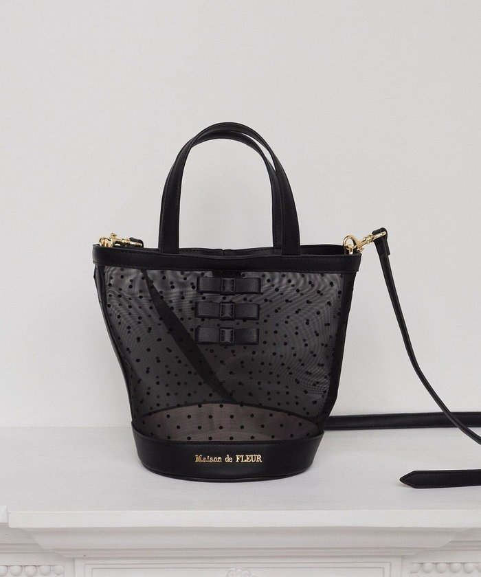 【メゾンドフルール/Maison de FLEUR】のメッシュチュールバッグ インテリア・キッズ・メンズ・レディースファッション・服の通販 founy(ファニー) https://founy.com/ ファッション Fashion レディースファッション Fashion for Women バッグ Bags おすすめ Recommended / Our Picks サンダル Sandals, Summer Shoes ショルダー Shoulder, Shoulder Strap チュール Tulip, Tulip Motif ラップ Wrap, Wrap Design リボン Ribbon, Bow エレガント 上品 Elegant |ID: prp329100004578052 ipo3291000000034271706