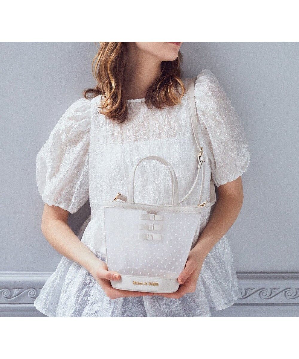 【メゾンドフルール/Maison de FLEUR】のメッシュチュールバッグ インテリア・キッズ・メンズ・レディースファッション・服の通販 founy(ファニー) 　ファッション　Fashion　レディースファッション　Fashion for Women　バッグ　Bags　おすすめ　Recommended / Our Picks　サンダル　Sandals, Summer Shoes　ショルダー　Shoulder, Shoulder Strap　チュール　Tulip, Tulip Motif　ラップ　Wrap, Wrap Design　リボン　Ribbon, Bow　エレガント 上品　Elegant　Pink Beige|ID: prp329100004578052 ipo3291000000034271710