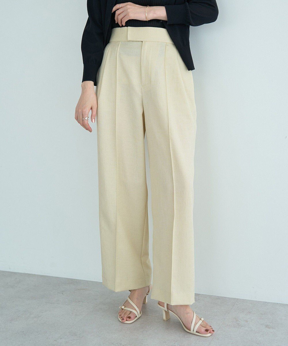 【イェッカ ヴェッカ/YECCA VECCA】のリネンライクシャイニーツイルパンツ インテリア・キッズ・メンズ・レディースファッション・服の通販 founy(ファニー)  ファッション Fashion レディースファッション Fashion for Women パンツ Pants & Trousers ポケット Pocket, Pocket Detail ワイド Wide, Wide Fit エレガント 上品 Elegant 夏 Summer 春 Spring S/S・春夏 SS, Spring/Summer, Warm Season Light Beige|ID: prp329100004578059 ipo3291000000034295298