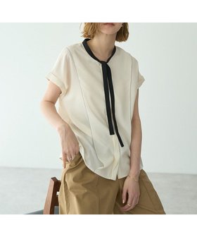 【イェッカ ヴェッカ/YECCA VECCA】のナロータイブラウス 人気、トレンドファッション・服の通販 founy(ファニー) ファッション Fashion レディースファッション Ladies' Fashion Online トップス・カットソー Tops/Tshirt シャツ/ブラウス Shirts/Blouses ジョーゼット Georgette スリーブ Sleeve フレンチ French ポケット Pocket 夏 Summer 春 Spring S/S・春夏 Ss・Spring/Summer |ID:prp329100004578065