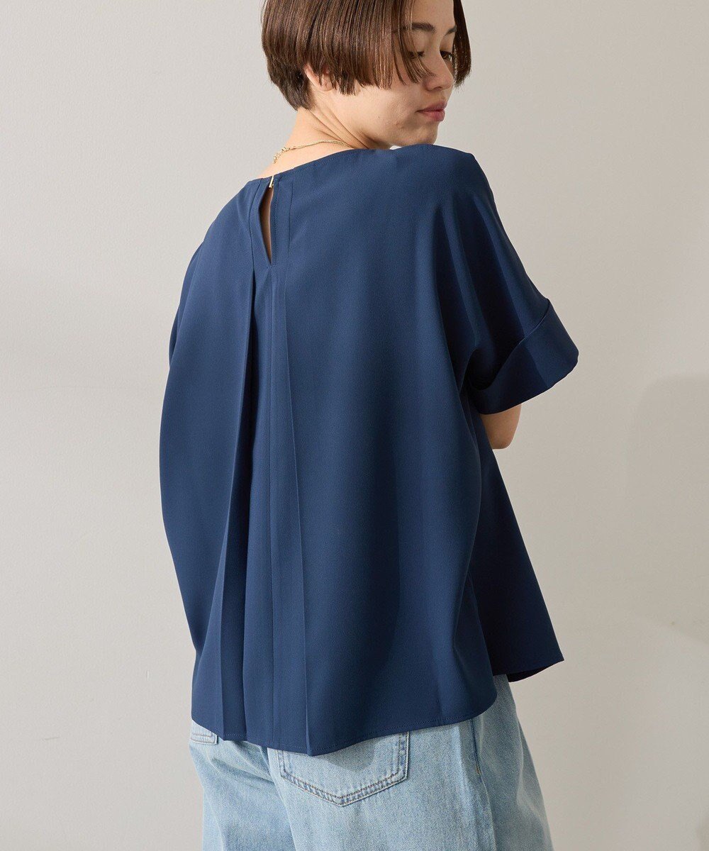 【アメリカンホリック/AMERICAN HOLIC】のイージーケア+接触冷感バックタック半袖プルオーバー インテリア・キッズ・メンズ・レディースファッション・服の通販 founy(ファニー) ファッション Fashion レディースファッション Fashion for Women トップス・カットソー Cut & Sew Tops シャツ・ブラウス・オフィスカジュアル Elegant Blouses & Button-Ups ロングTシャツ・Tシャツ Longline T-Shirts & Tees カジュアルプルオーバー・ニットトップス Pullovers & Knit Tops / Casual Pullovers カットソー・ベーシックTシャツ Cut-and-Sewn Tops / Stretch Tees & Basics おすすめ Recommended / Our Picks カットソー Cut and Sewn Top コンシャス Conscious, Bodycon シンプル Simple, Minimal ポケット Pocket, Pocket Detail 半袖 Short Sleeve, Half Sleeve 夏 Summer 春 Spring S/S・春夏 SS, Spring/Summer, Warm Season Navy|ID: prp329100004578067 ipo3291000000034649206