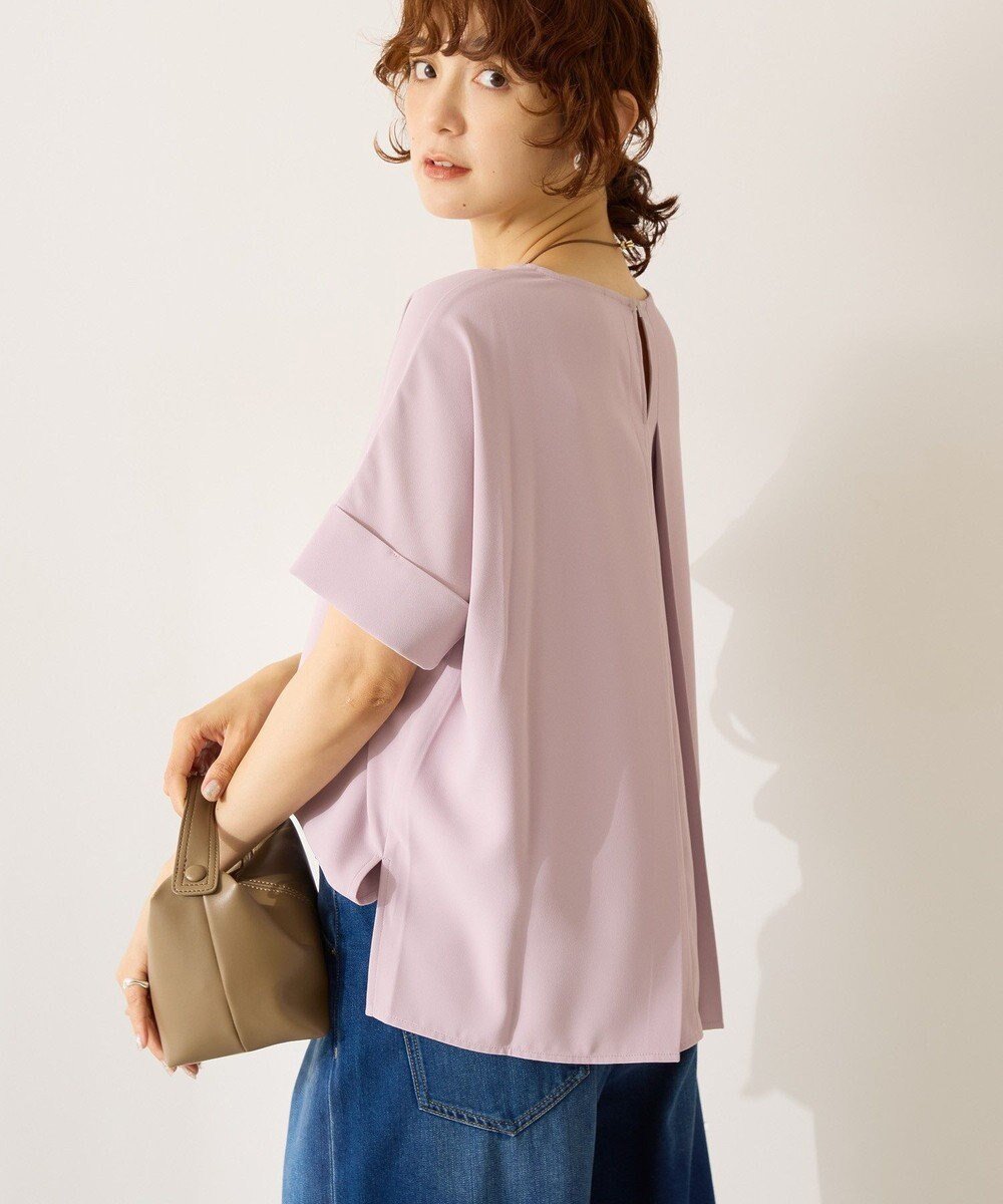 【アメリカンホリック/AMERICAN HOLIC】のイージーケア+接触冷感バックタック半袖プルオーバー インテリア・キッズ・メンズ・レディースファッション・服の通販 founy(ファニー) ファッション Fashion レディースファッション Fashion for Women トップス・カットソー Cut & Sew Tops シャツ・ブラウス・オフィスカジュアル Elegant Blouses & Button-Ups ロングTシャツ・Tシャツ Longline T-Shirts & Tees カジュアルプルオーバー・ニットトップス Pullovers & Knit Tops / Casual Pullovers カットソー・ベーシックTシャツ Cut-and-Sewn Tops / Stretch Tees & Basics おすすめ Recommended / Our Picks カットソー Cut and Sewn Top コンシャス Conscious, Bodycon シンプル Simple, Minimal ポケット Pocket, Pocket Detail 半袖 Short Sleeve, Half Sleeve 夏 Summer 春 Spring S/S・春夏 SS, Spring/Summer, Warm Season Lavender|ID: prp329100004578067 ipo3291000000034649207