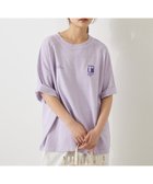 【アメリカンホリック/AMERICAN HOLIC】の【WEB限定】ピグメント5分袖ロゴプルオーバー Purple|ID: prp329100004578068 ipo3291000000032427763
