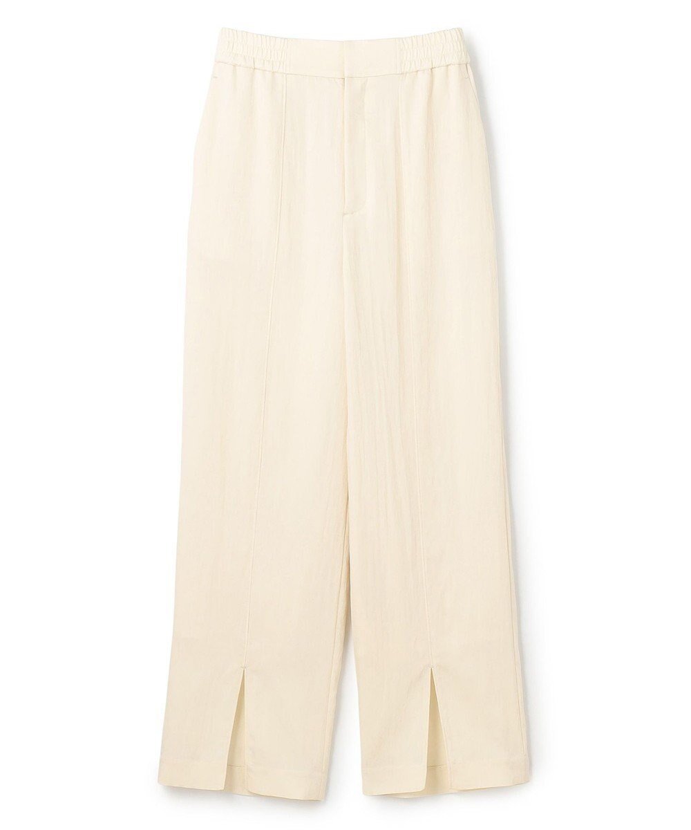 【アンクレイヴ/uncrave】のドレープツイル スリットパンツ インテリア・キッズ・メンズ・レディースファッション・服の通販 founy(ファニー) 　ファッション　Fashion　レディースファッション　Fashion for Women　パンツ　Pants & Trousers　春　Spring　サンダル　Sandals, Summer Shoes　シューズ　Shoes, Footwear　ストレート　Straight, Straight Cut　スリット　Slit, Slit Detail　センター　Center, Center Line　バランス　Balance, Style Balance　フラット　Flat, Flat Shoes　S/S・春夏　SS, Spring/Summer, Warm Season　夏　Summer　エレガント 上品　Elegant　エクリュ|ID: prp329100004578080 ipo3291000000032722473