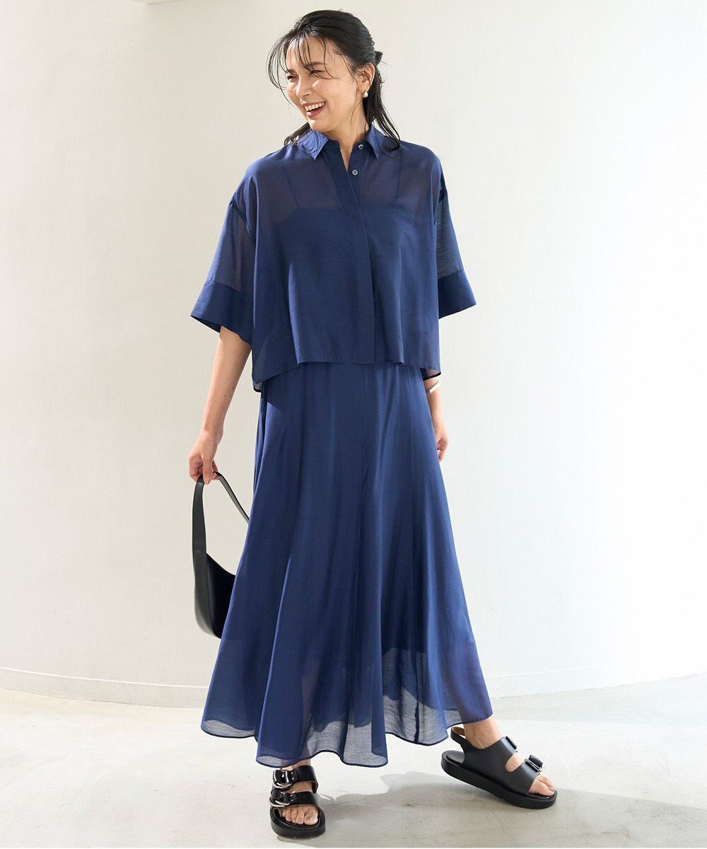 【アンフィーロ 自由区/UNFILO】のライトシアー フレアスカート 人気、トレンドファッション・服の通販 founy(ファニー) 　ファッション　Fashion　レディースファッション　Fashion for Women　スカート　Skirts　Aライン・フレアスカート　A-Line & Flared Skirts　キュプラ　Cupro, Eco Fabric　チェック　Check, Plaid, Tartan　フレア　Flare, Flared　モノトーン　Monotone, Black and White　エレガント 上品　Elegant　夏　Summer　春　Spring　S/S・春夏　SS, Spring/Summer, Warm Season　 other-1|ID: prp329100004578095 ipo3291000000035602453