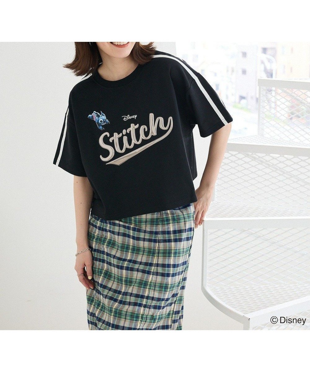 【グリーンパークス/Green Parks】のスティッチ/メタルプリントクロップドミニ裏毛プル インテリア・キッズ・メンズ・レディースファッション・服の通販 founy(ファニー) 　ファッション　Fashion　レディースファッション　Fashion for Women　トップス・カットソー　Cut & Sew Tops　シャツ・ブラウス・オフィスカジュアル　Elegant Blouses & Button-Ups　ロングTシャツ・Tシャツ　Longline T-Shirts & Tees　カットソー・ベーシックTシャツ　Cut-and-Sewn Tops / Stretch Tees & Basics　おすすめ　Recommended / Our Picks　カットソー　Cut and Sewn Top　クロップド　Cropped, Short Length　ショルダー　Shoulder, Shoulder Strap　プリント　Print, Printed Pattern　ポケット　Pocket, Pocket Detail　ワイド　Wide, Wide Fit　夏　Summer　春　Spring　S/S・春夏　SS, Spring/Summer, Warm Season　Black|ID: prp329100004578108 ipo3291000000032428079