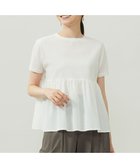 【自由区/JIYU-KU】の【洗える】リネンサッカーコンビペプラム カットソー オフホワイト|ID: prp329100004579172 ipo3291000000032439318